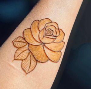 Rose Flower Mehndi Design