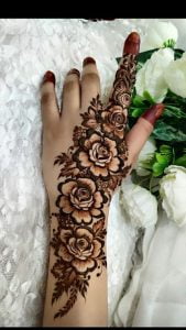 Rose Flower Mehndi Design